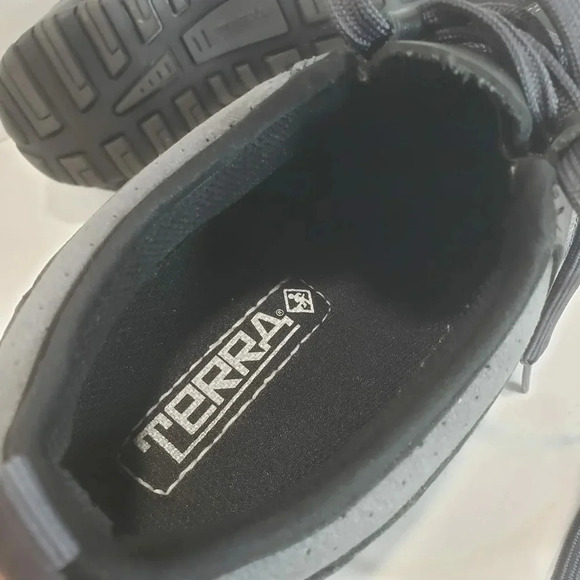 Terra Womans Black Steel Toe  Work Shoes.Size 8. - Picture 5 of 9